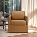 DIANA TAN LEATHER SWIVEL CHAIR