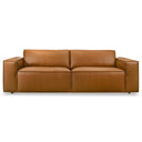 VANNA 93" MCM COGNAC VEGAN-ECO LEATHER SOFA