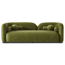ELISSA 93" JAPANDI OLIVE GREEN VELVET SOFA