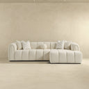 BEATRICE TUFTED IVORY BOUCLE RIGHT-FACING SECTIONAL SOFA
