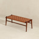CIA 44" TAN GENUINE LEATHER BENCH