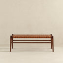 CIA 44" TAN GENUINE LEATHER BENCH