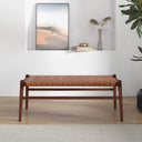 CIA 44" TAN GENUINE LEATHER BENCH