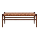 CIA 44" TAN GENUINE LEATHER BENCH