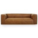 CHLOE 92" MODERN TAN GENUINE LEATHER SOFA