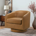 DARIA TAN LEATHER SWIVEL CHAIR
