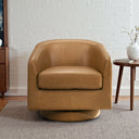 DARIA TAN LEATHER SWIVEL CHAIR