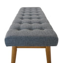 DONNA 43" DARK-GRAY FABRIC BENCH
