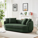 DINA 85" MODERN OLIVE GREEN BOUCLE SOFA