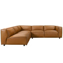 FIORELLA 103" COGNAC VEGAN-ECO LEATHER CORNER SOFA
