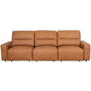 GINA 117" COGNAC GENUINE LEATHER POWER-SLIDER SOFA