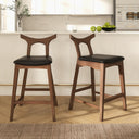HESTER SOLID WOOD VEGAN ECO BAR STOOL (SET OF 2)