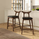 HESTER SOLID WOOD VEGAN ECO BAR STOOL (SET OF 2)