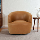 MARA TAN VEGAN-ECO LEATHER SWIVEL CHAIR
