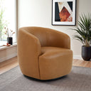 MARA TAN VEGAN-ECO LEATHER SWIVEL CHAIR