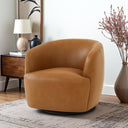 MARA TAN VEGAN-ECO LEATHER SWIVEL CHAIR