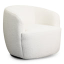 MARA WHITE BOUCLE SWIVEL CHAIR