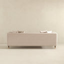 NINA 90" MCM BEIGE VELVET SOFA