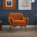 PIERA BURNT-ORANGE VELVET LOUNGE CHAIR