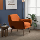 PIERA BURNT-ORANGE VELVET LOUNGE CHAIR