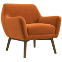 PIERA BURNT-ORANGE VELVET LOUNGE CHAIR
