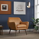 PIERA TAN GENUINE LEATHER LOUNGE CHAIR