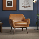 PIERA TAN GENUINE LEATHER LOUNGE CHAIR