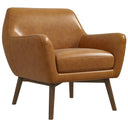 PIERA TAN GENUINE LEATHER LOUNGE CHAIR