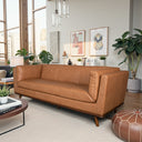 PHOENIX COGNAC LEATHER SOFA
