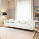 ROSA 103" CREAM VELVET SOFA