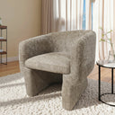 WAMA LIGHT-BROWN CHENILLE ACCENT CHAIR