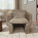 WAMA LIGHT-BROWN CHENILLE ACCENT CHAIR