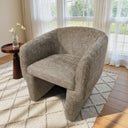 WAMA LIGHT-BROWN CHENILLE ACCENT CHAIR