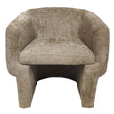 WAMA LIGHT-BROWN CHENILLE ACCENT CHAIR