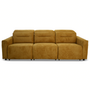 FRANCA 107" GOLD VELVET POWER-SLIDER SOFA