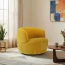 TINA GOLD CHENILLE SWIVEL CHAIR