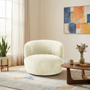 TINA SAND CHENILLE SWIVEL CHAIR