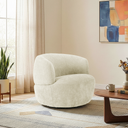 TINA SAND CHENILLE SWIVEL CHAIR