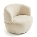 TINA SAND CHENILLE SWIVEL CHAIR