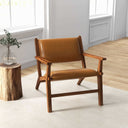 HENDRIX ANTIQUE TAN LEATHER ACCENT CHAIR