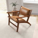 HENDRIX ANTIQUE TAN LEATHER ACCENT CHAIR