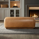 KENZY 47" TAN VEGAN-ECO LEATHER BENCH