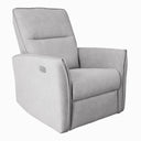 AJA GREY SUEDE RECLINER CHAIR