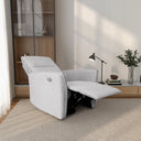 AJA GREY SUEDE RECLINER CHAIR