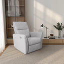 AJA GREY SUEDE RECLINER CHAIR