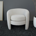 AVALON WHITE BOUCLE ACCENT CHAIR