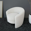 AVALON WHITE BOUCLE ACCENT CHAIR