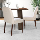 CAPRI BEIGE FABRIC DINING CHAIR (SET OF 2)