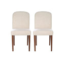 CAPRI BEIGE FABRIC DINING CHAIR (SET OF 2)