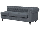 CHESTERFIELD GREY FABRIC SECTIONAL